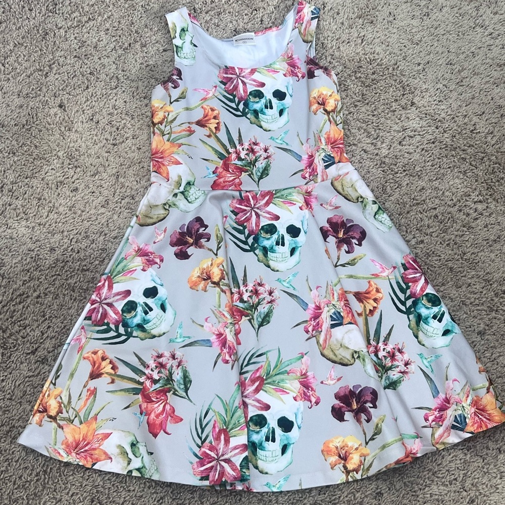 Tropical Skull Dress Womens Size M